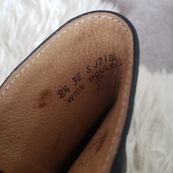 Boulet Unisex Western Cowboy Leather Boots Black Size 8.5 But Fit Much Bigger - Picture 3 of 4